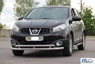 Передній подвійний вус ST016 (нерж) 60/42 мм для Nissan Qashqai 2010-2014рр