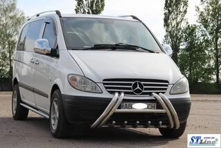 Кенгурятник WT01 (нерж.) для Mercedes Vito W639 2004-2014 рр