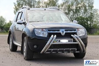 Кенгурятник WT01 (нерж) для Renault Duster 2008-2017 рр