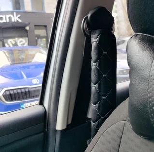 Накидка на ремні безпеки ECO (2 шт, Чорний з сірою ниткою)