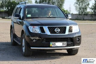 Передній захист ST008 (нерж) для Nissan Navara 2006-2015 рр