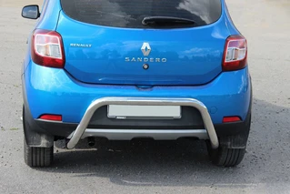 Задня дуга AK007 (нерж) для Renault Sandero 2013-2022 рр