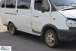 Бокові пороги KB001 (нерж) 60 мм для Газель, соболь