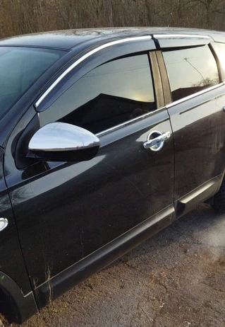 Накладки на дзеркала (2 шт, сталь) для Nissan Qashqai 2007-2010 рр