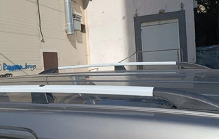 Рейлінги ХРОМ 143 см, Пластикові ніжки для Nissan NV200 2009- рр