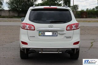 Задня дуга AK002-2 (нерж.) для Hyundai Santa Fe 2 2006-2012 рр