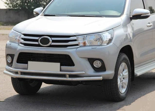Передній захист ST018 (нерж) для Toyota Hilux 2015- рр
