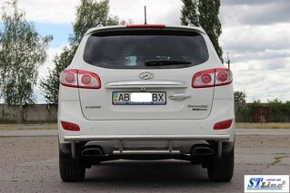 Задня дуга AK002-2 (нерж.) для Hyundai Santa Fe 2 2006-2012 рр