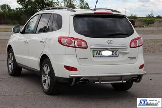 Задня дуга AK002-2 (нерж.) для Hyundai Santa Fe 2 2006-2012 рр