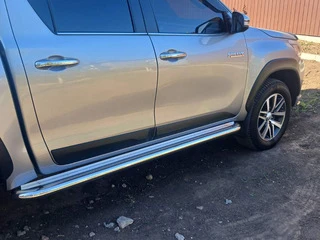 Бокові пороги KB001 (нерж) 60 мм для Toyota Hilux 2015- рр