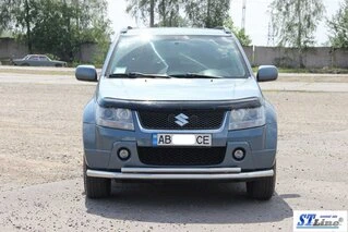 Передній подвійний вус 60/42мм (нерж) для Suzuki Grand Vitara 2005-2017 рр
