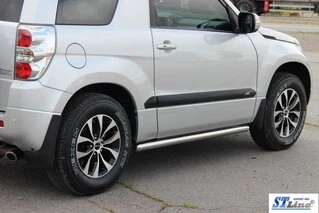 Бічні труби BB001 (2 шт., нерж) 60 мм для Suzuki Grand Vitara 2005-2017 рр