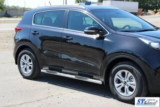 Бічні труби BB002 (2 шт., нерж) для Kia Sportage 2015-2021 рр