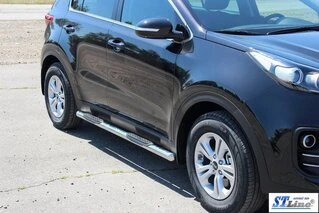 Бічні труби BB002 (2 шт., нерж) для Kia Sportage 2015-2021 рр