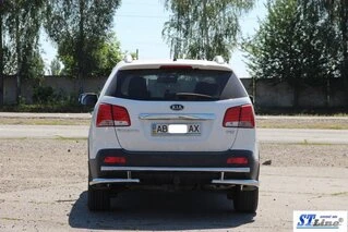 Задня дуга AK003-2 (нерж.) для Kia Sorento II XM 2009-2014 рр
