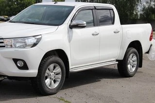 Бокові пороги KB001 (нерж) 60 мм для Toyota Hilux 2015- рр