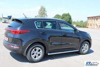 Бічні труби BB001 (2 шт., нерж) для Kia Sportage 2015-2021 рр