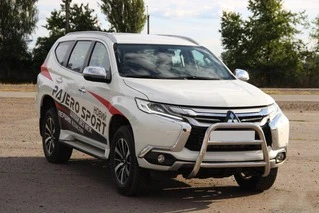 Кенгурятник WT022 (нерж) для Mitsubishi Pajero Sport 2015- рр