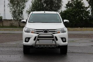 Передній захист QT008 (нерж) для Toyota Hilux 2015- рр