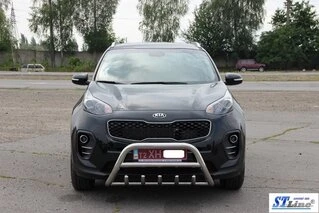 Кенгурятник WT003 (нерж) для Kia Sportage 2015-2021 рр