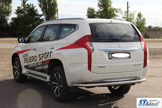 Задній захист AK005 (нерж) для Mitsubishi Pajero Sport 2015- рр