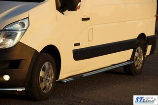 Бічні труби BB002 (2 шт., нерж.) Середня база для Opel Movano 2010-2021 рр