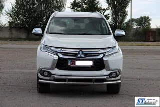 Передній захист ST016 (нерж) для Mitsubishi Pajero Sport 2015- рр
