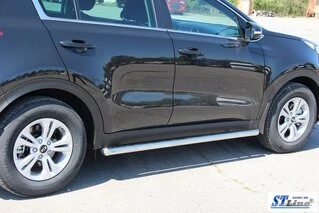 Бічні труби BB001 (2 шт., нерж) для Kia Sportage 2015-2021 рр