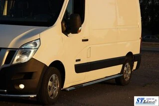 Бічні труби BB002 (2 шт., нерж.) Середня база для Opel Movano 2010-2021 рр