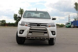 Передній захист WT010 (нерж) для Toyota Hilux 2015- рр