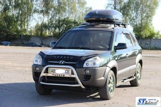 Кенгурятник WT025 (нерж.) для Hyundai Tucson JM 2004- рр