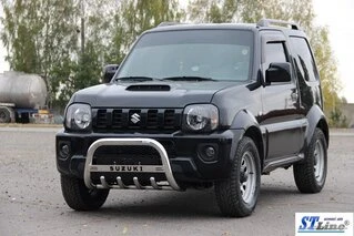 Кенгурятник QT006 (нерж) для Suzuki Jimny 1998-2018 рр