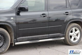 Бічні труби BB002 (2 шт., нерж) для Nissan X-trail T31 2007-2014рр