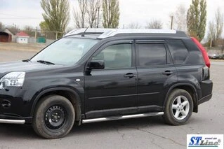 Бічні труби BB002 (2 шт., нерж) для Nissan X-trail T31 2007-2014рр