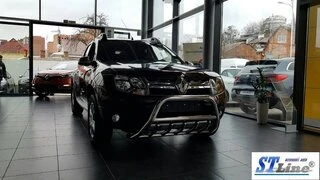 Кенгурятник без напису WT003 (нерж.) для Renault Duster 2008-2017 рр