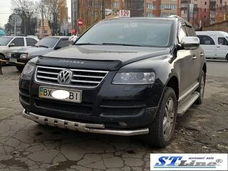 Кенгурятник ST015 (нерж) для Volkswagen Touareg 2002-2010 рр