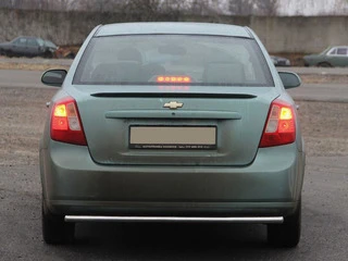 Задній захист AK002 (42мм, нерж.) для Chevrolet Lacetti