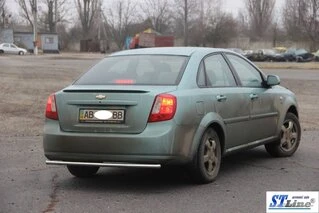 Задній захист AK002 (42мм, нерж.) для Chevrolet Lacetti