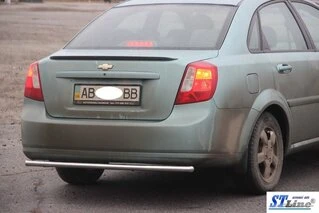 Задній захист AK002 (42мм, нерж.) для Chevrolet Lacetti