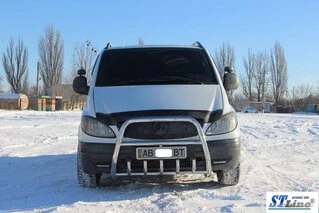 Кенгурятник XL-WT025 (нерж.) для Mercedes Vito W639 2004-2014 рр