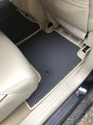 Килимки салону 3 ряди (EVA, чорний) для Nissan Armada 2016-2024 рр