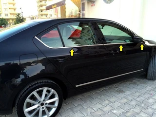 Окантовка вікон (6 шт, нерж) для Skoda Octavia III A7 2013-2019рр