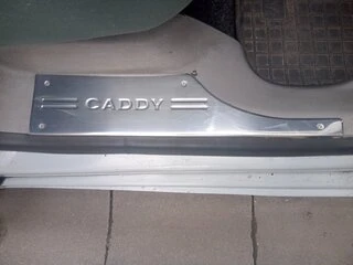 Накладки на внутрішні пороги (Omsa, нерж) 4 штуки для Volkswagen Caddy 2004-2010 рр