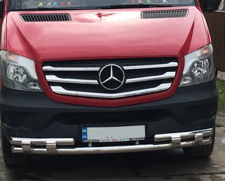 Передня нижня дуга Shark (нерж.) 2013-2025 для Mercedes Sprinter W906 рр