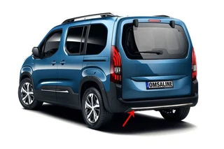 Кромка бампера (нерж.) для Peugeot Partner/Rifter 2019- рр
