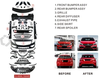 Комплект обвісів (A45 AMG) для Mercedes A-сlass W176 2012-2018 рр