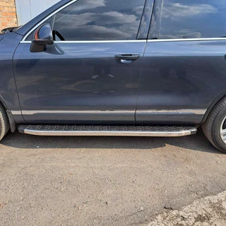 Бокові пороги BlackLine (2 шт, алюміній) для Volkswagen Touareg 2010-2018 рр