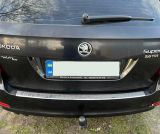 Накладка на задній бампер Carmos V1 (SW, нерж) для Skoda Superb 2009-2015 рр