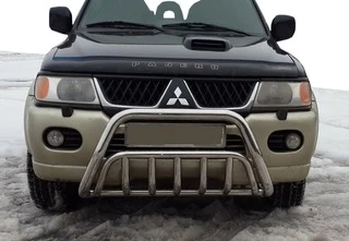 Кенгурятник WT002 (нерж) для Mitsubishi Pajero Sport 1996-2007 рр