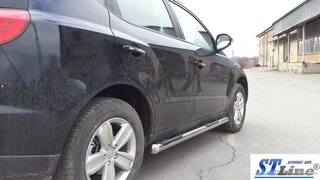 Бічні труби (2 шт., нерж) для Geely Emgrand X7